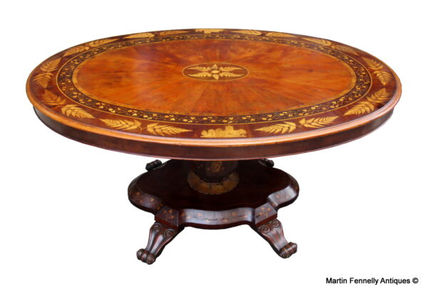 001 Sold Spectacular Irish Table from Circa 1870 - Killarneyware - Ireland Antique