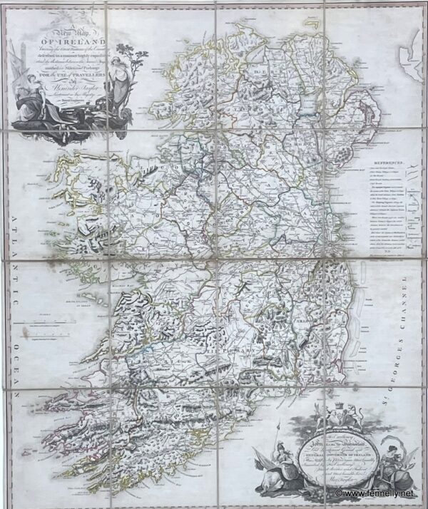133 Sold Framed Map of Ireland - 1793 - Alexander Taylor - Excellent Condition
