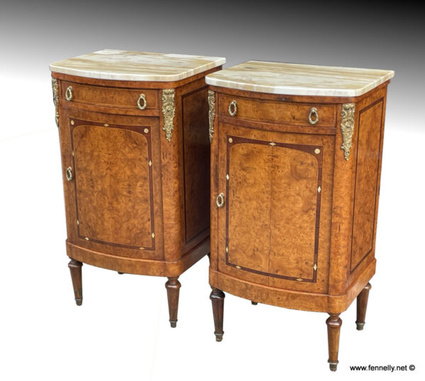 949 Stunning Pair of French Walnut Cabinets - Circa 1890
