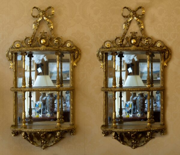 644 Sold Pair Gilt Mirrors Irish Robert Strahan 19th Ct