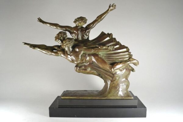 261 Sold Art Deco Bronze -  Allegory of speed - 1930 - Robert Delandre