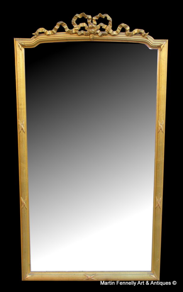 444 Sold Antique French Overmantal Mirror - Circa 1880