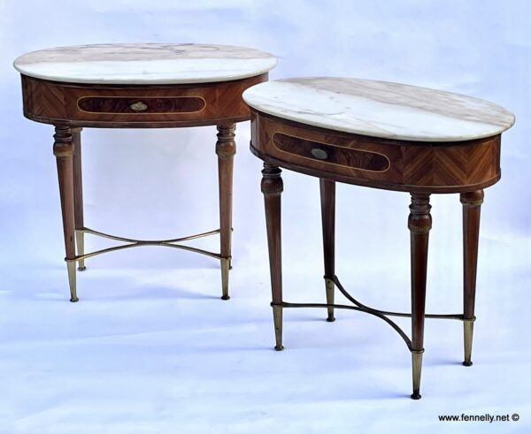 388 Sold Superb Pair of Italian Kingwood Bedside Cabinets - Circa 1950