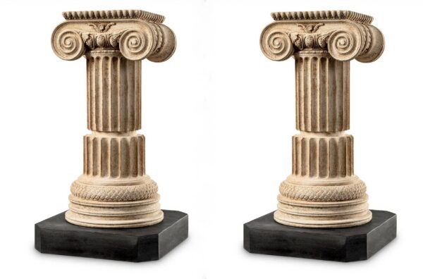 M166 Beautiful Pair of Miniature Marble Columns - Artemis Columns