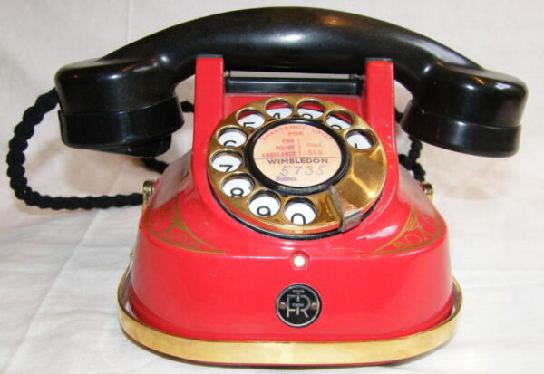 823 Sold Antique Belgium Bell Telephone Circa 1940