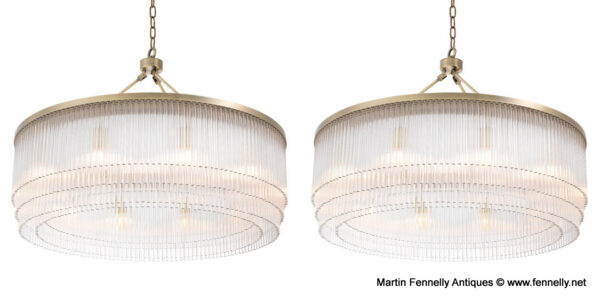 M138 Sold Superb Pair of Hector Chandeliers by Eichholtz