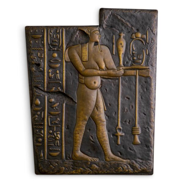 M173 Wall Plaque Akhihotep - Large - Bronze Patinated - Egypt