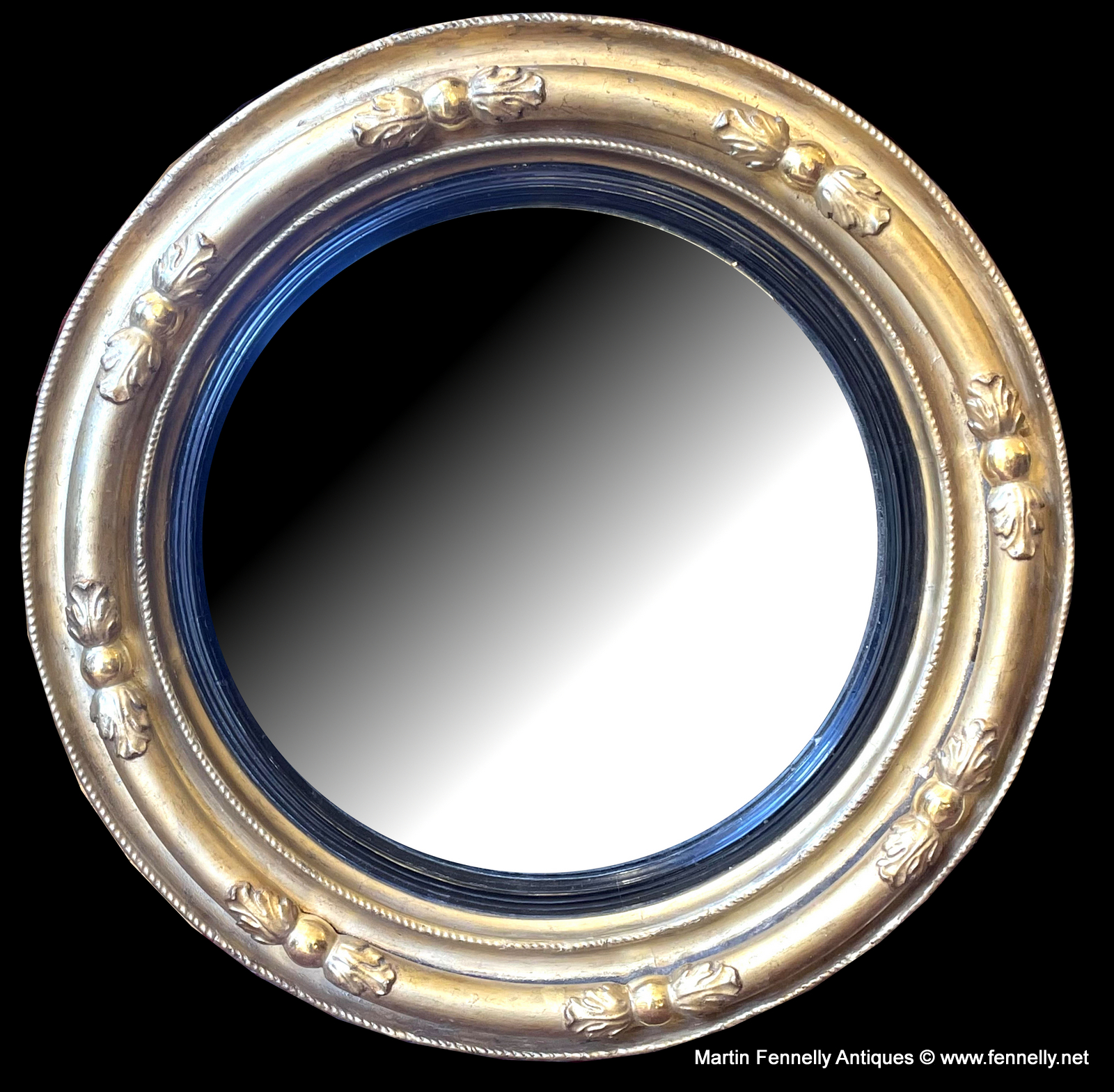 201 Antique Convex Mirror Circa 1880