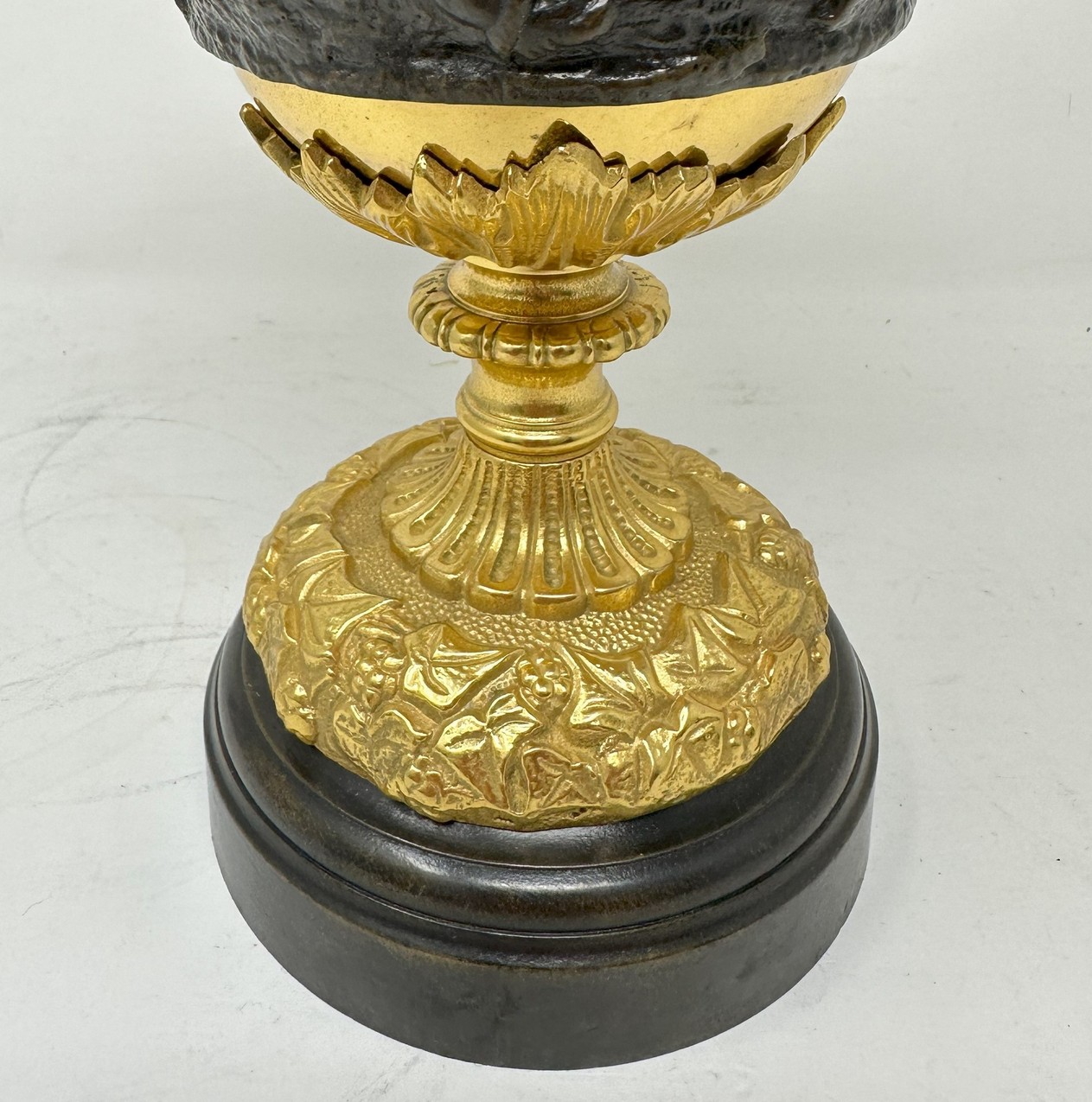 711 Sold Antique Pair French Bronze Ormolu Ewers Vases Manner of Claude Michel Clodion - Image 2