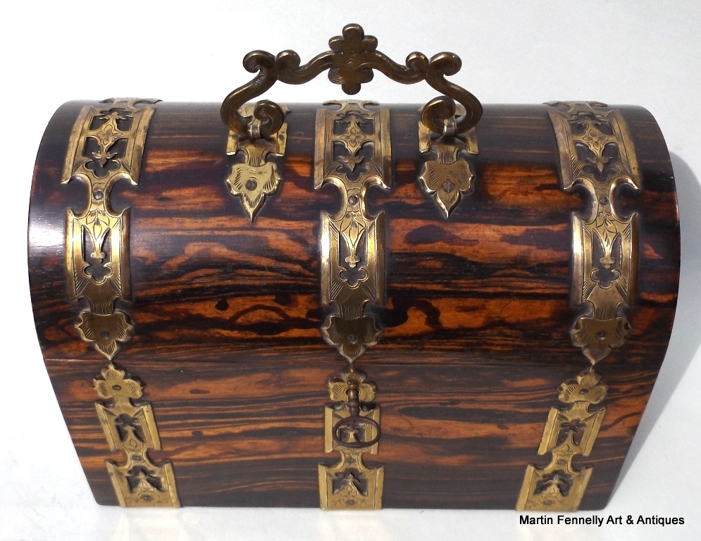 508 Sold Superb Coromandel Stationery Casket by Halstaff Hannaford London 1850 - Image 2