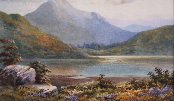 575 Sold George Hiles - Killarney Lakes Irish Watercolour