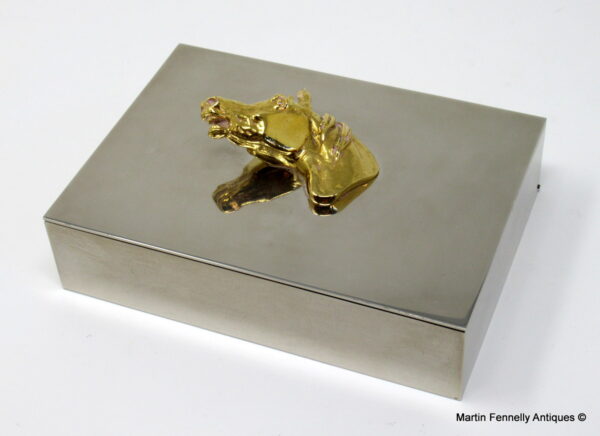 645 Sold Hermès Paris 1950 Playing Card Box - Silver Plated