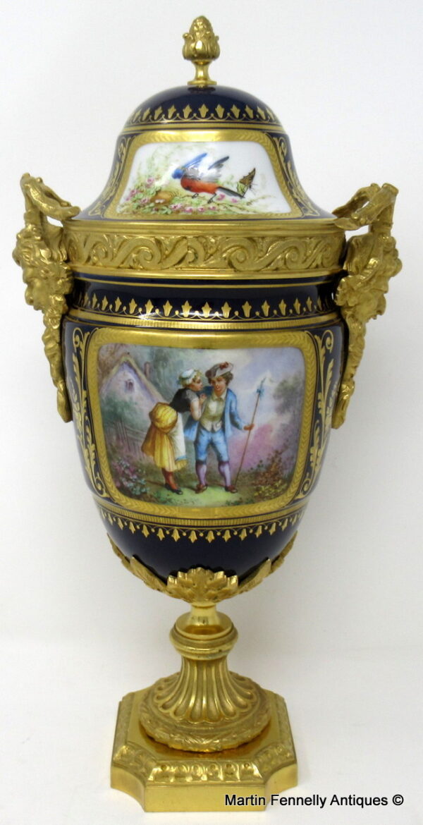 048 Sold French Sevres Porcelain Ormolu Mounted Urn Exceptional Quality 19thCt
