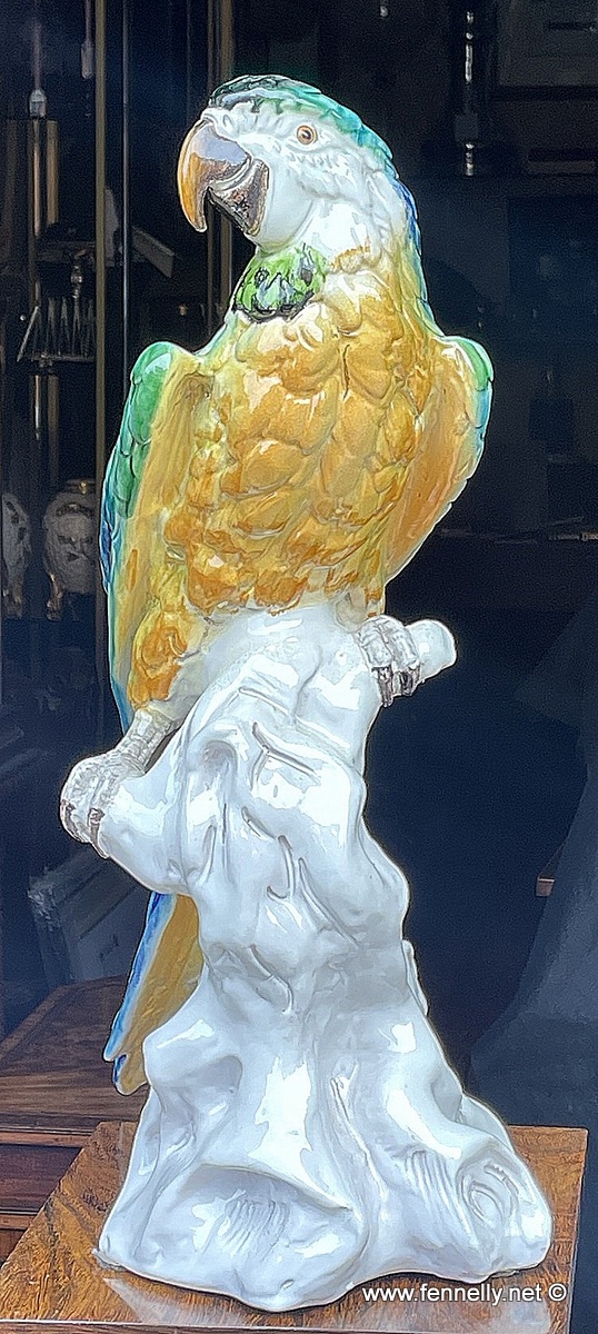 489 Sold Large Italian Majolica Hyacinth McCaw - Circa 1920 - Image 2