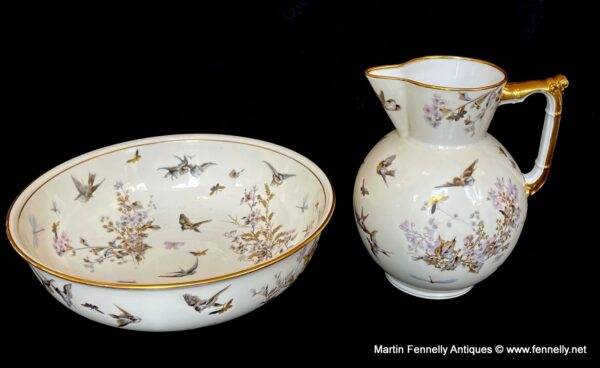 258 Sold Rare Jug and Basin - Fischer and Mieg of Pirkenhammer - Czech