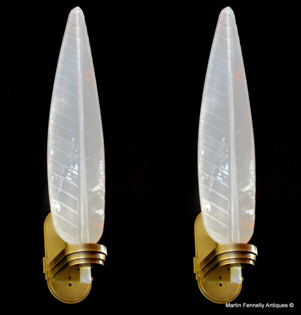 M106 Sold Pair of Contemporary Design Wall Lights in Venetian Style - Art Deco