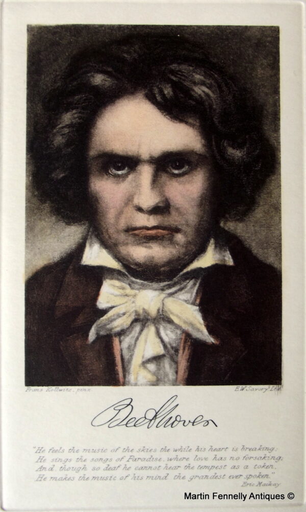 095 Set of 3 Famous Composers , Beethoven, Mozart and Wagner