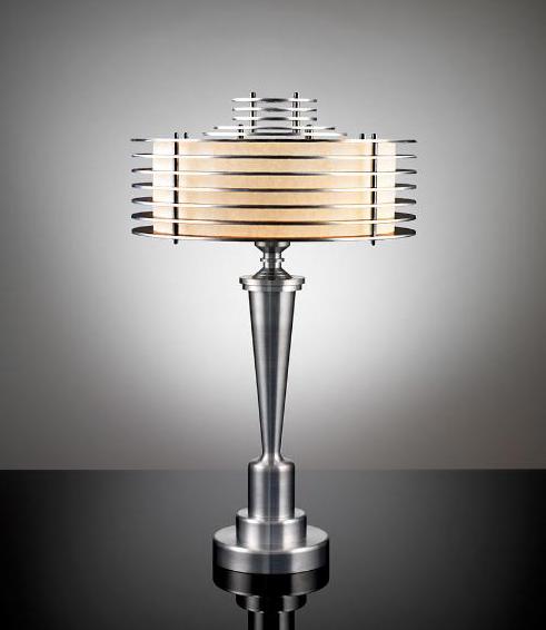 M152 Sold Table Lamp - Art Deco - Brushed Aluminium