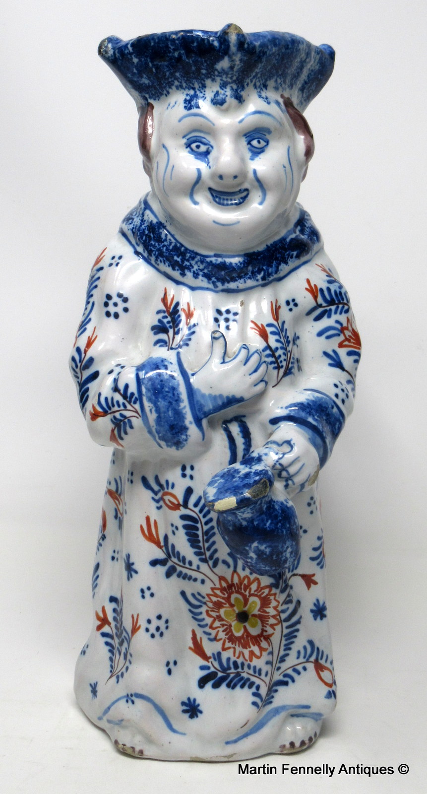 394 Delft Dutch Toby Jug - Late 19th Century - Blue and White - Image 2