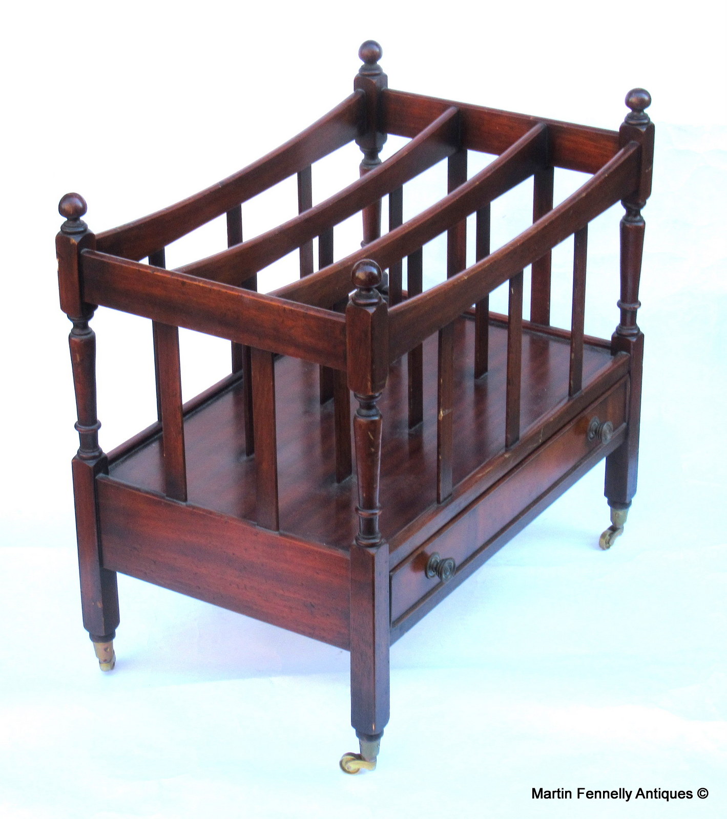 545 Sold English Edwardian Mahogany Canterbury - Circa 1900