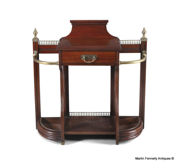 597 Rare James Shoolbred Umbrellaor Stick Stand - Mahogany Circa 1890