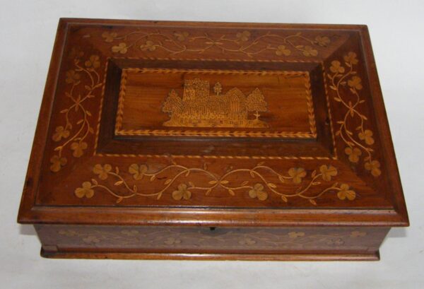 950 Sold Rare Irish Killarneyware Jewellery Casket Mid 19th Century