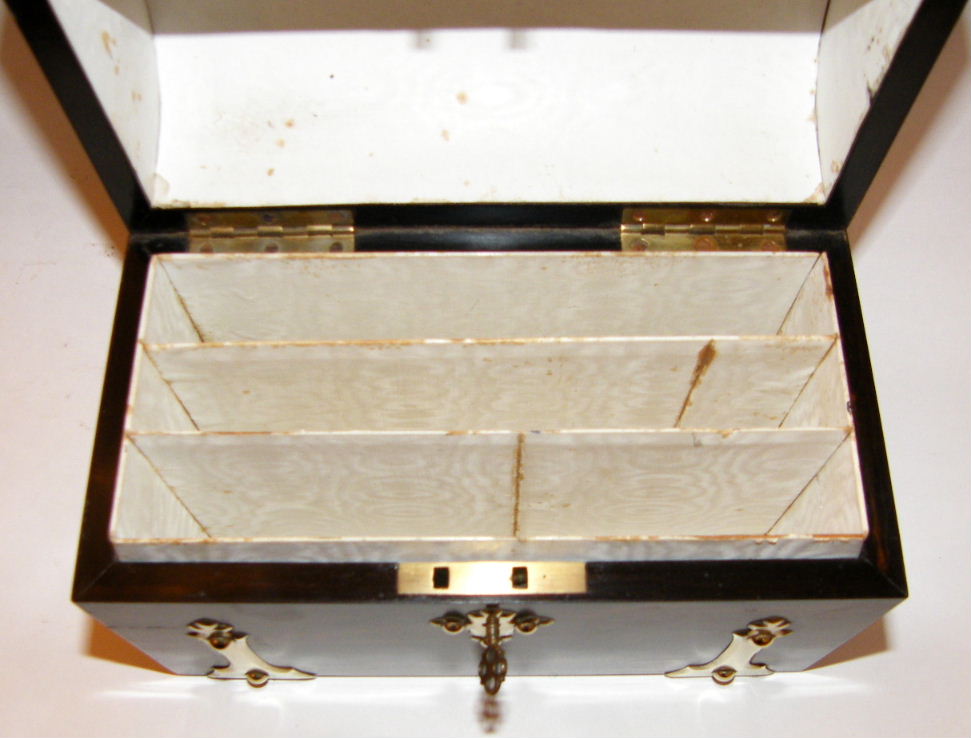 419 Sold Coromandel Brass Bound Dome Topped Desk Box - Circa 1860 - Image 3