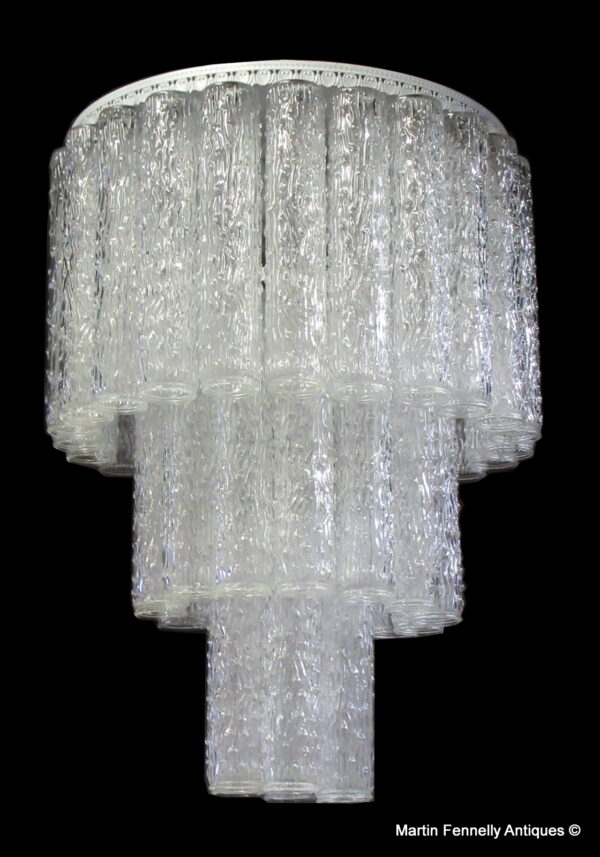 129 Murano Glass Pipe Chandelier - Circa 1960 - Italian