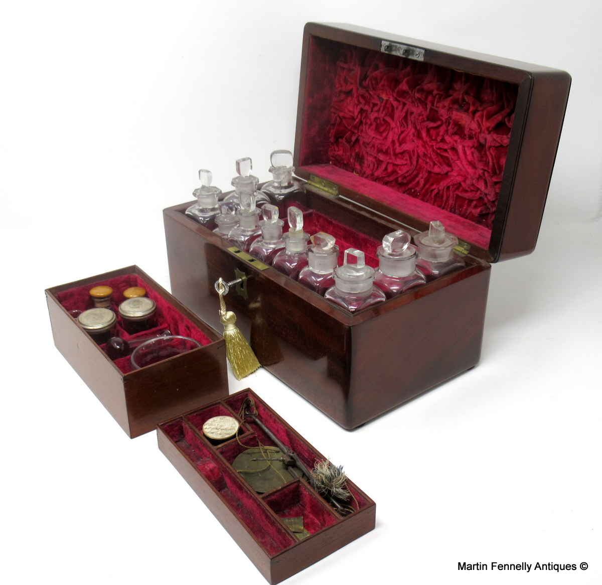 285 Rare Antique Apothecary Chest - Complete with Contents Circa 1840 - Image 7