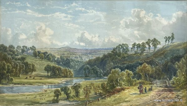 563 Sold John Faulkner 1835-1894 - Lucan View - Framed Watercolour