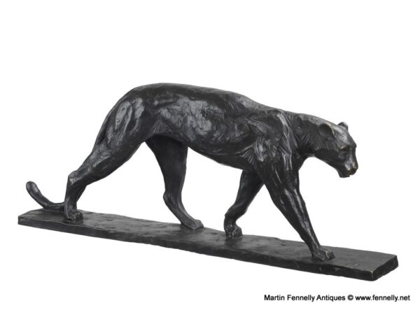 M123 Sold Bronze Statue of Jaguar - Heavy - Art Deco - Bugatti