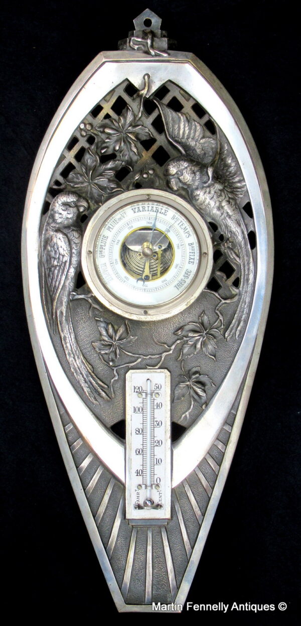 978 Rare Art Nouveau Wall Barometer - French - Circa 1905