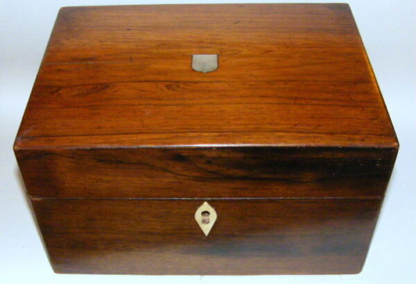 348 Victorian Rosewood Ladies Travelling Casket Circa 1890