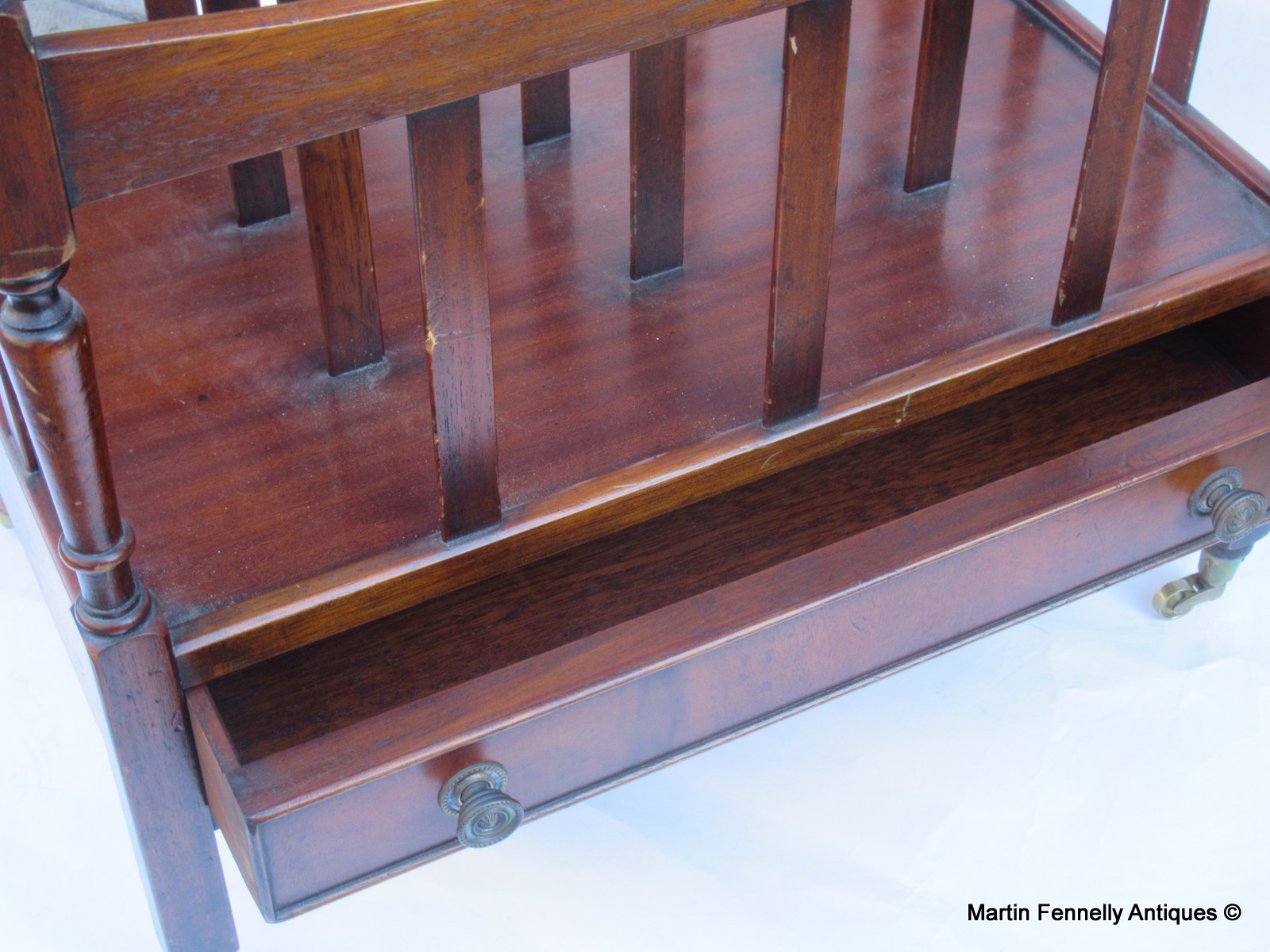 545 Sold English Edwardian Mahogany Canterbury - Circa 1900 - Image 6