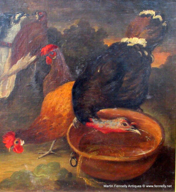 053 Sold Birds in a setting - Oil on Canvas - Melchior D'Hondecoeter