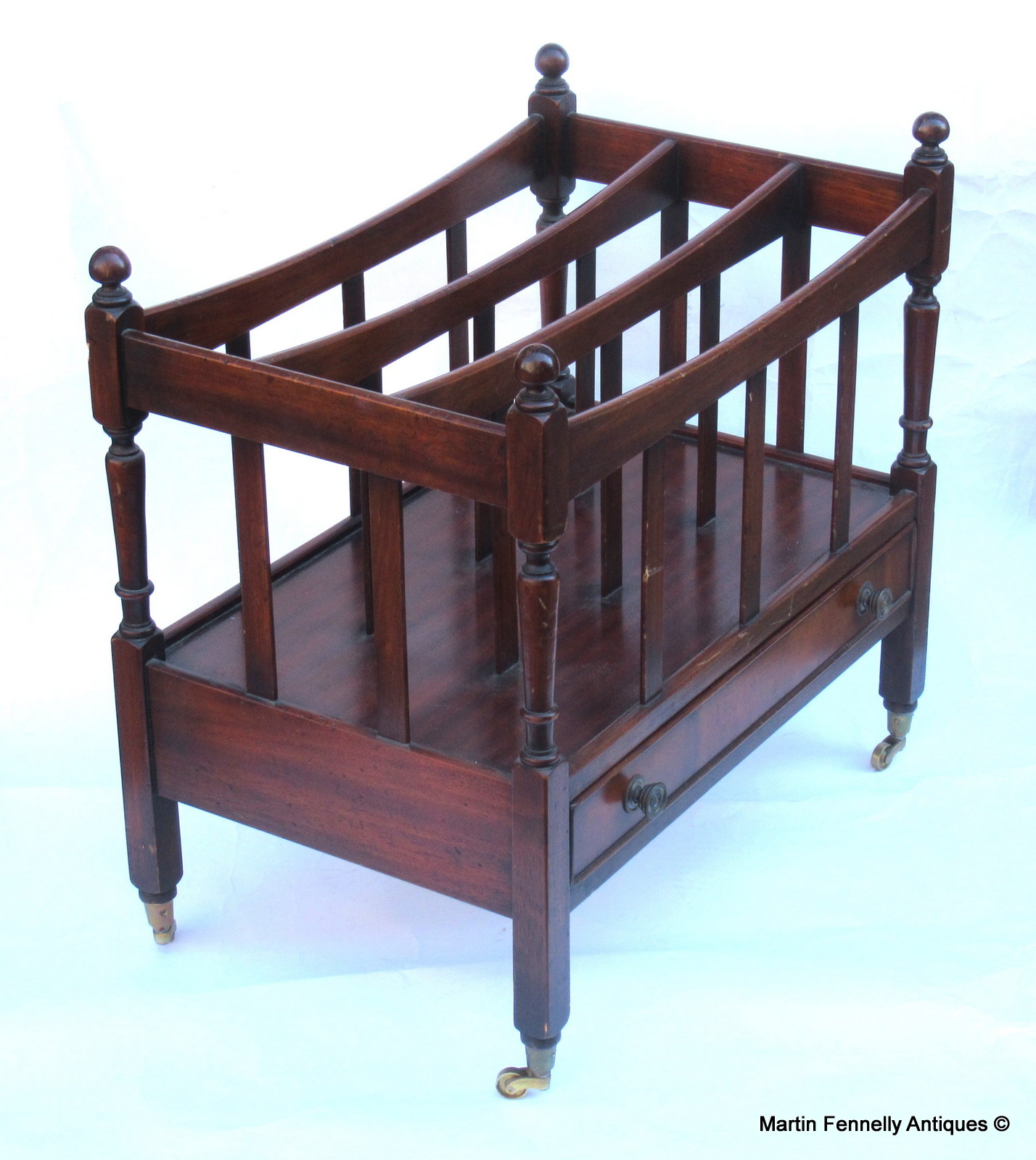 545 Sold English Edwardian Mahogany Canterbury - Circa 1900 - Image 2