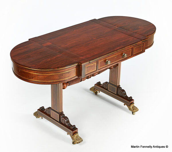 560 Sold Superb Regency Period Rosewood Games Table Attributed to Gillows of Lancaster