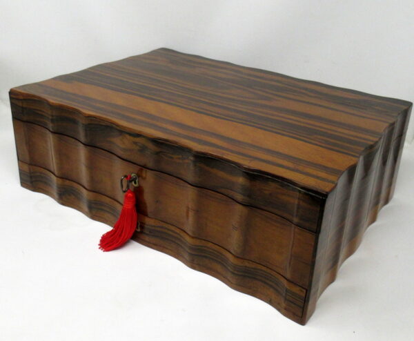 873 Sold Antique Anglo Indian Coromandel Satinwood Ladys Jewellery Sewing Table Box 19ct