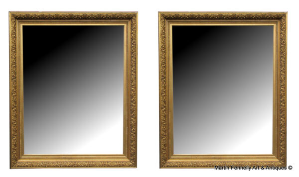 989 Sold Pair of Antique French Gilt Mirrors - Circa 1890