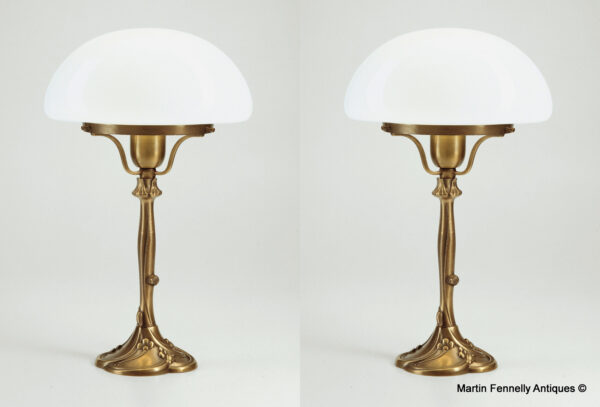 M044 Pair Art Nouveau Style - Column Lamps Superb Design