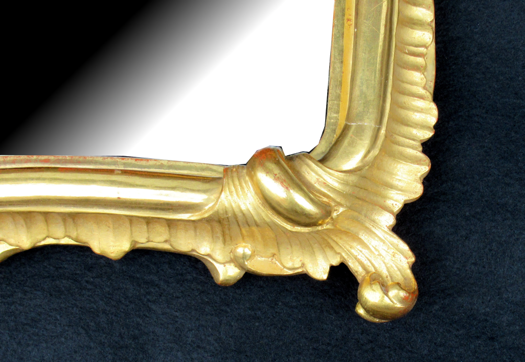 354 Fine Pair French Hand Carved Giltwood Pier Gilt Mirrors 19thCt - Image 4