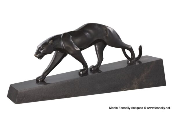 M125 Bronze Statue of Panther - Heavy - Art Deco - Prost