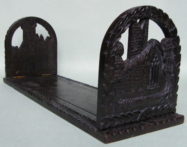 694 Sold Irish Hand Carved Bog Oak Book Slide - Rare