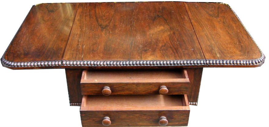 692 Sold Regency Rosewood Work Table - Circa 1815 - Image 3