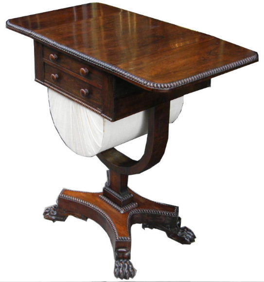 692 Sold Regency Rosewood Work Table - Circa 1815 - Image 6
