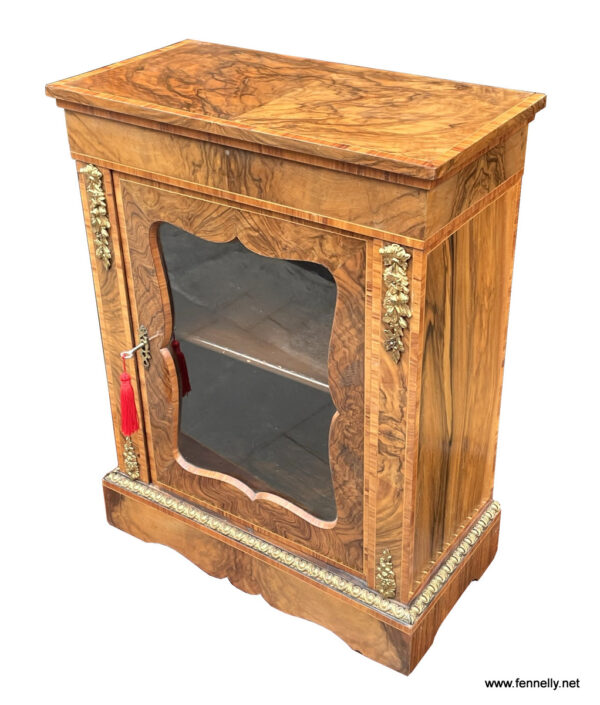 920 Miniature Walnut and Kingwood Pier Cabinet Circa 1880