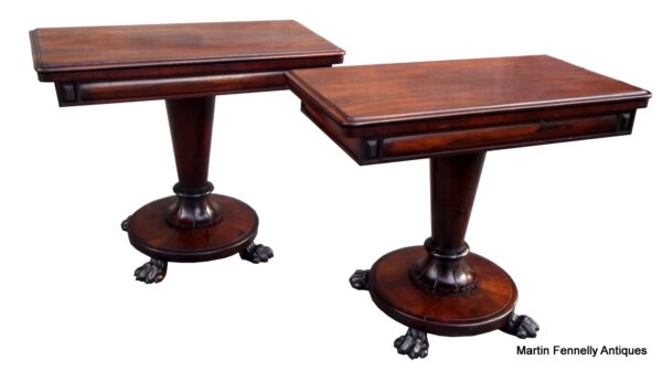 848 Sold Pair of  Rosewood Card Tables Circa 1840 - Wonderful Quality