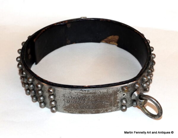 836 Rare Irish Dog Collar - Captain Lopdell - Dog Nellie Circa 1825