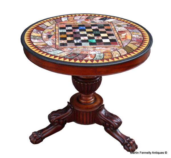 025 Sold Superb Italian Grand Tour Specimen Marble Top Centre Table - Museum Quality