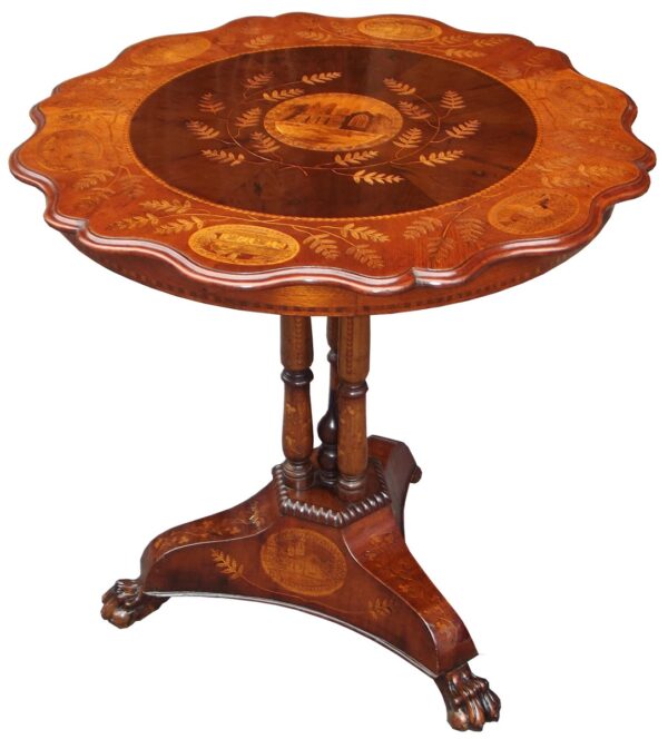 838 Sold Museum Quality Irish Killarney Antique Table Circa 1870